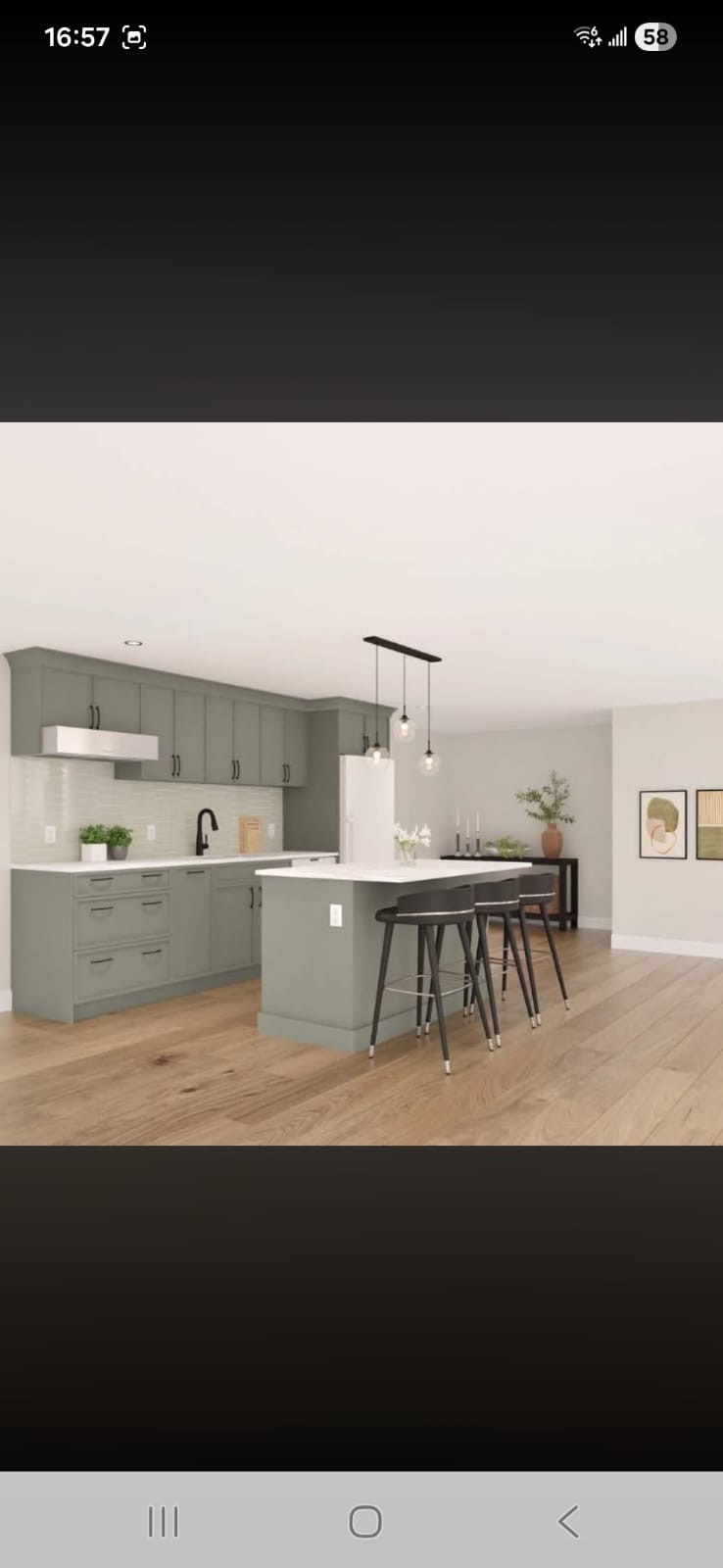 Sage Green Modern Kitchen